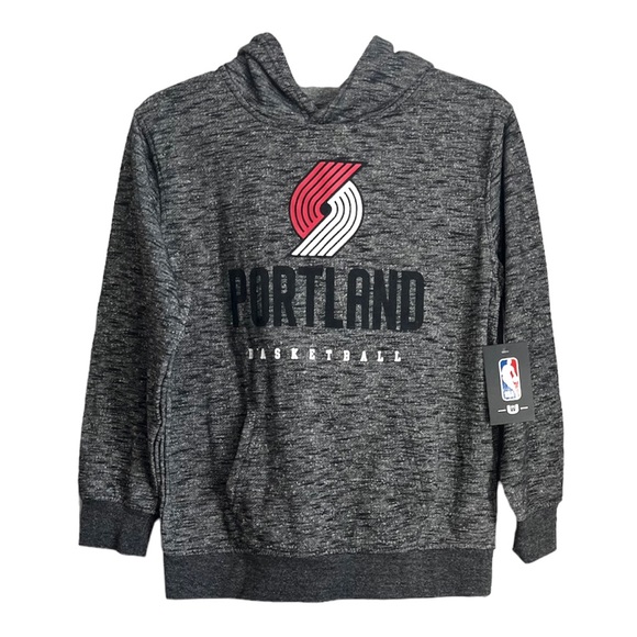 NEW NBA Portland Blazer Big Boy’s Hoodie size L Gray - Picture 7 of 7